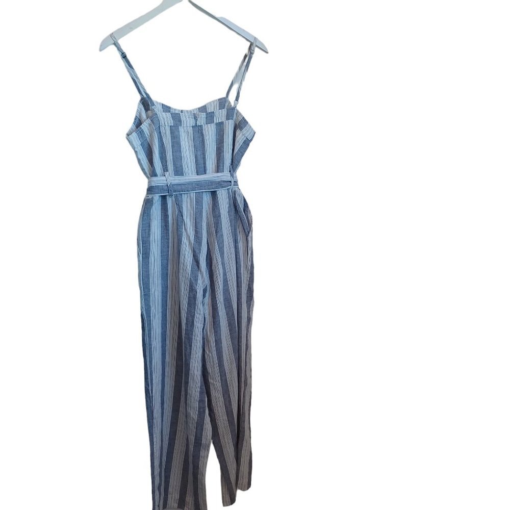 Rails Jumpsuit Harper Striped Wide Leg Cropped Size Medium - Picture 12 of 13